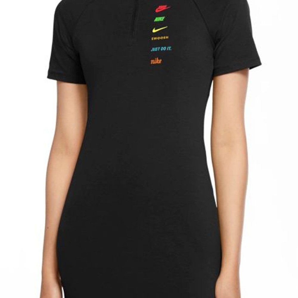 Nike Black Dress with Multicolor Logo